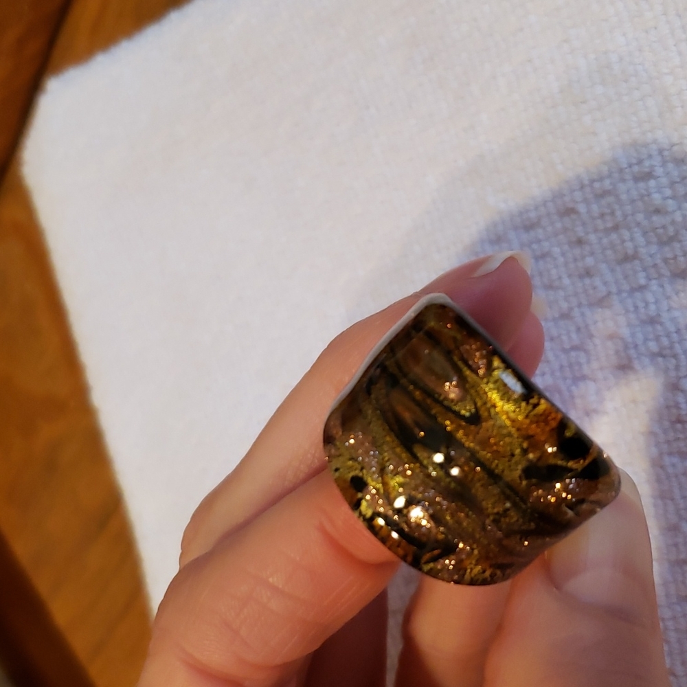 Glass ring size 7 - Picture 3 of 9